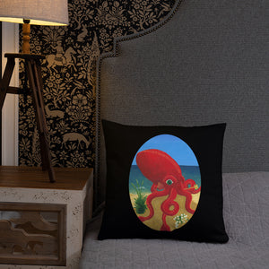 Red Octopus Pillow