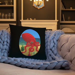 Red Octopus Pillow