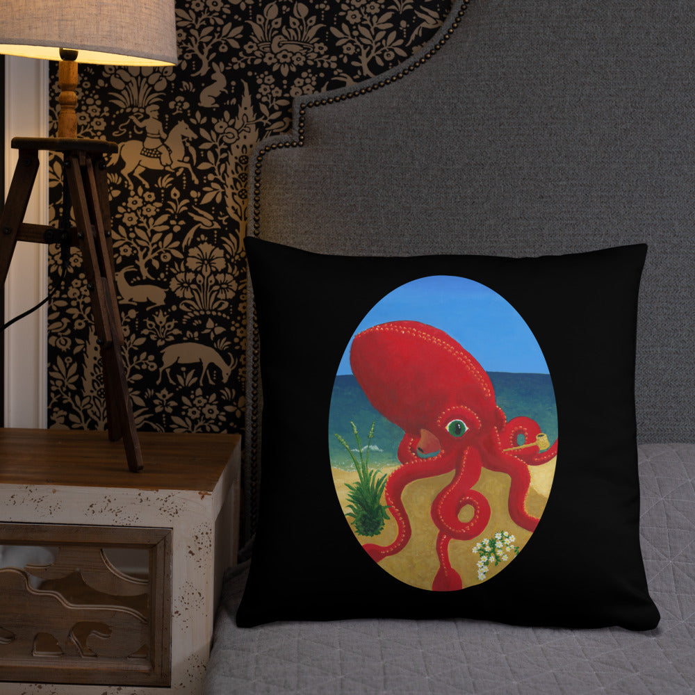 Red Octopus Pillow