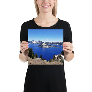 Crater Lake and Wizard Island Matte Print