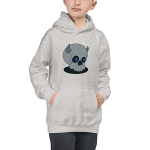 Kids Hoodie Happy Skull Grey