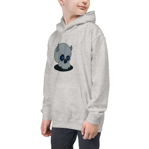 Kids Hoodie Happy Skull Grey