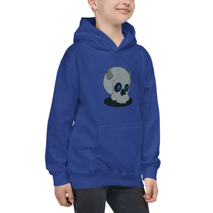 Kids Hoodie Happy Skull Grey