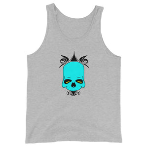 Unisex Tank Top Turqouise Skull