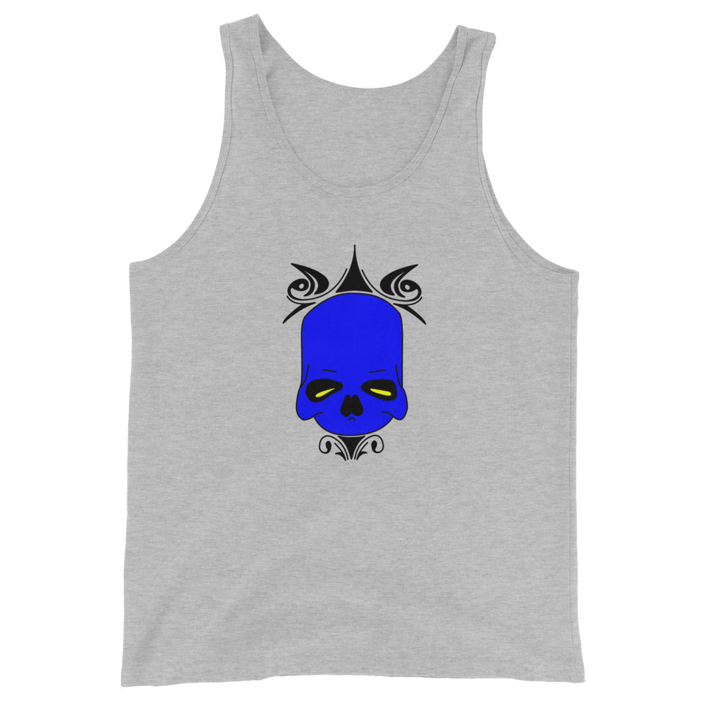 Unisex Tank Top Blue Skull