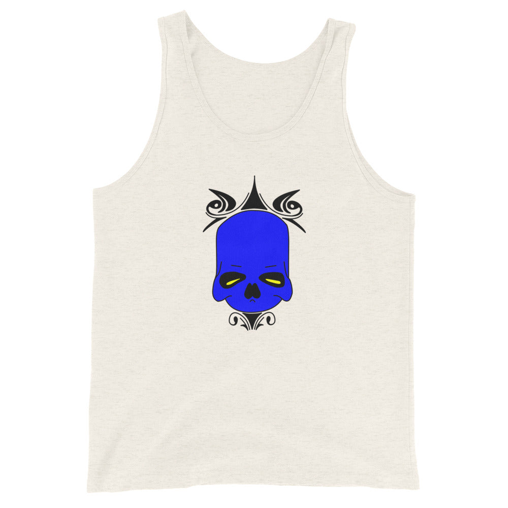 Unisex Tank Top Blue Skull