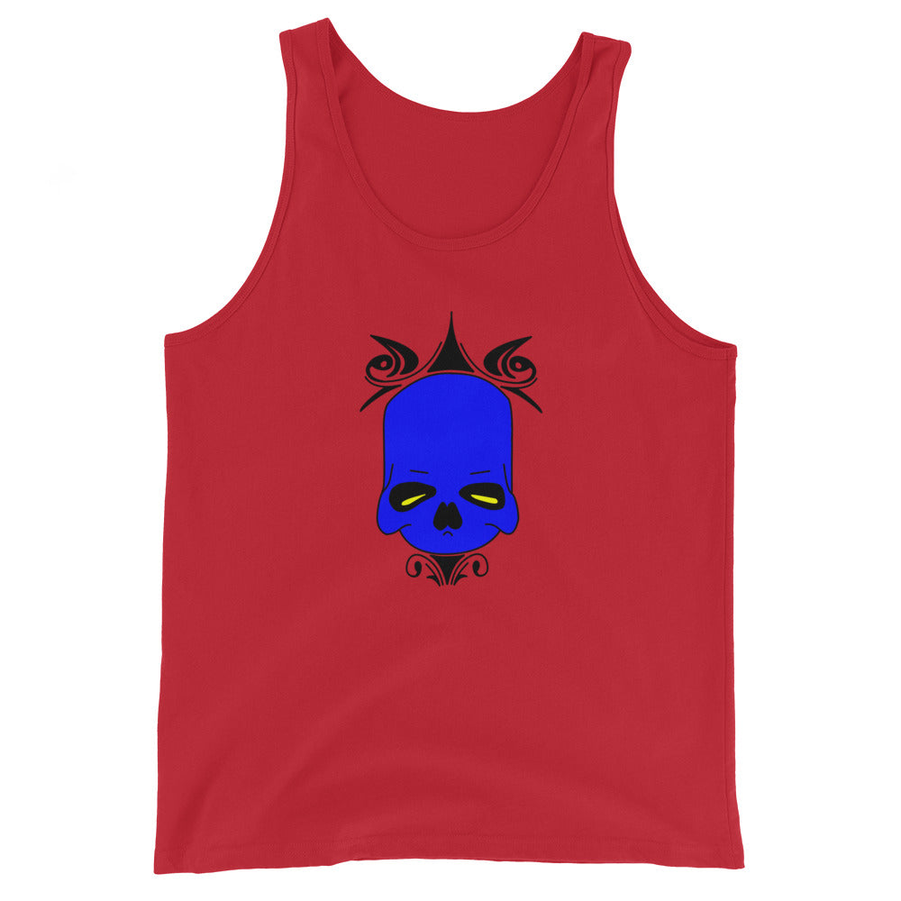 Unisex Tank Top Blue Skull