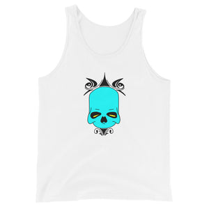 Unisex Tank Top Turqouise Skull