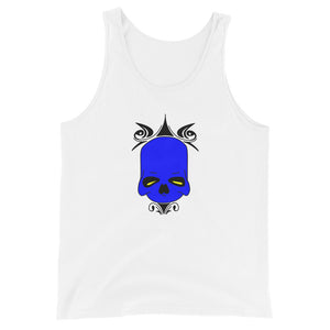 Unisex Tank Top Blue Skull