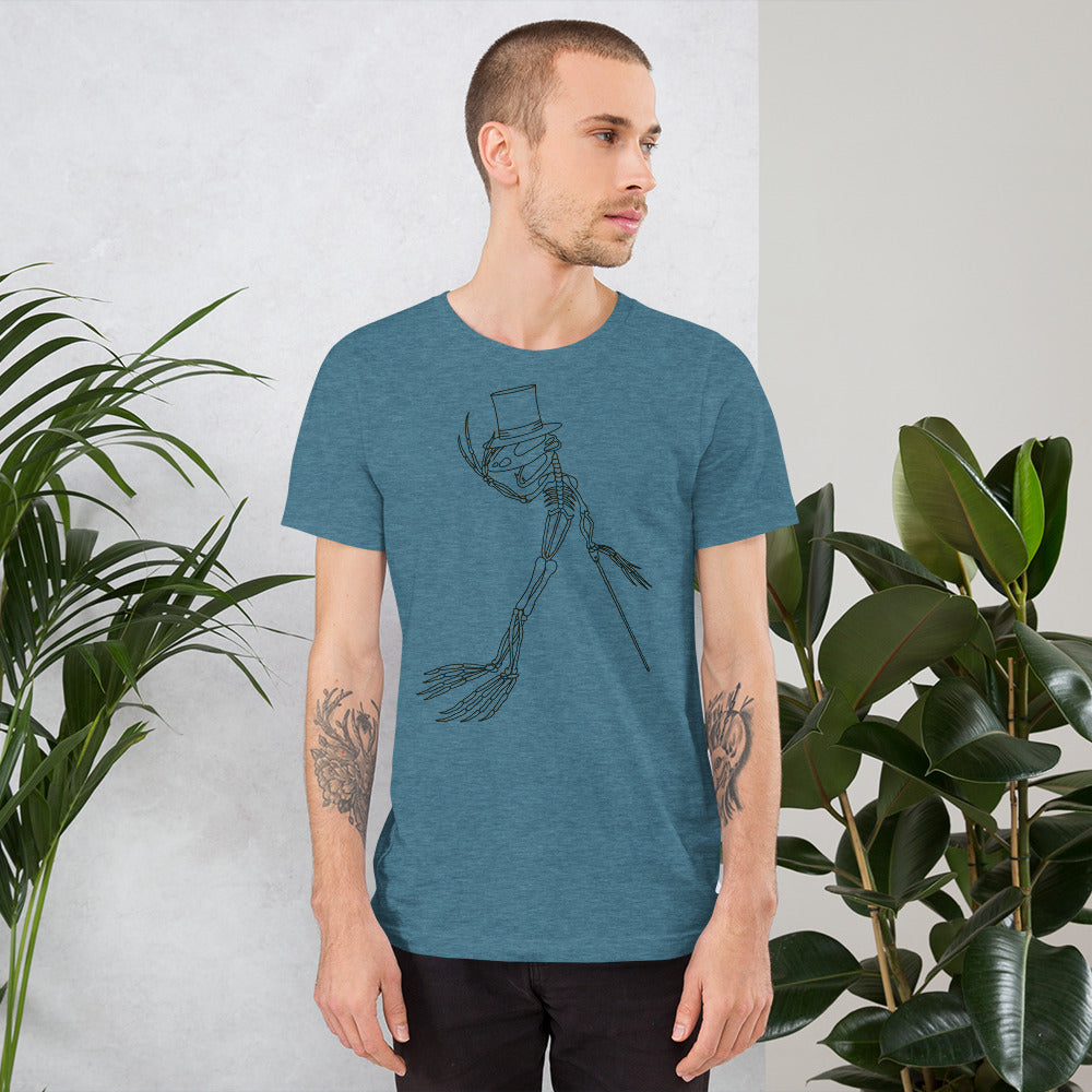 Short-Sleeve Unisex T-Shirt Frog Skeleton Outline