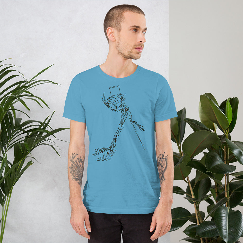 Short-Sleeve Unisex T-Shirt Frog Skeleton Outline