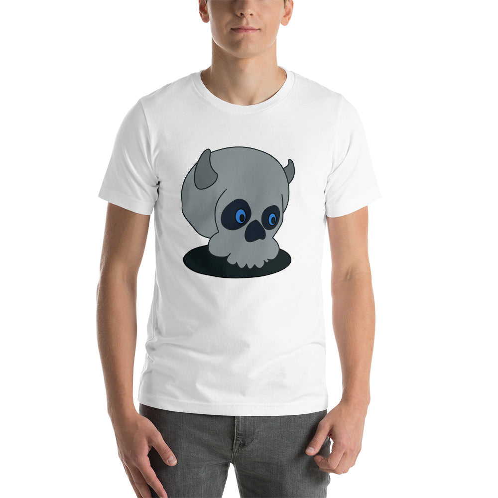 Short-Sleeve Unisex T-Shirt Happy Skull Grey