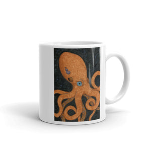 White glossy mug Kraken